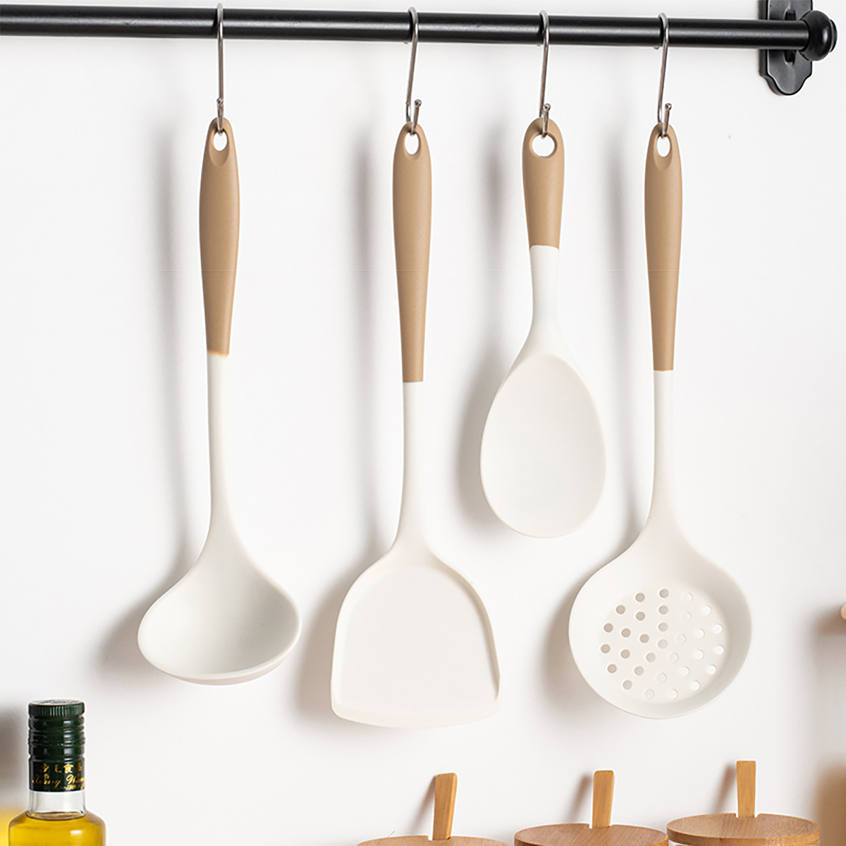 Home Cooking Cookbook - 4pcs Silicone Kitchenware Utensils Set Pot