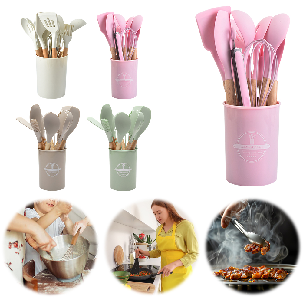 12Pcs Kitchen Utensil Set Heat - Home Cooking Cookbook ulasan dan harga