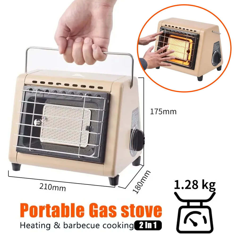 Portable 2 in 1 Gas Stove Heat - Home Cooking Heater ulasan dan harga