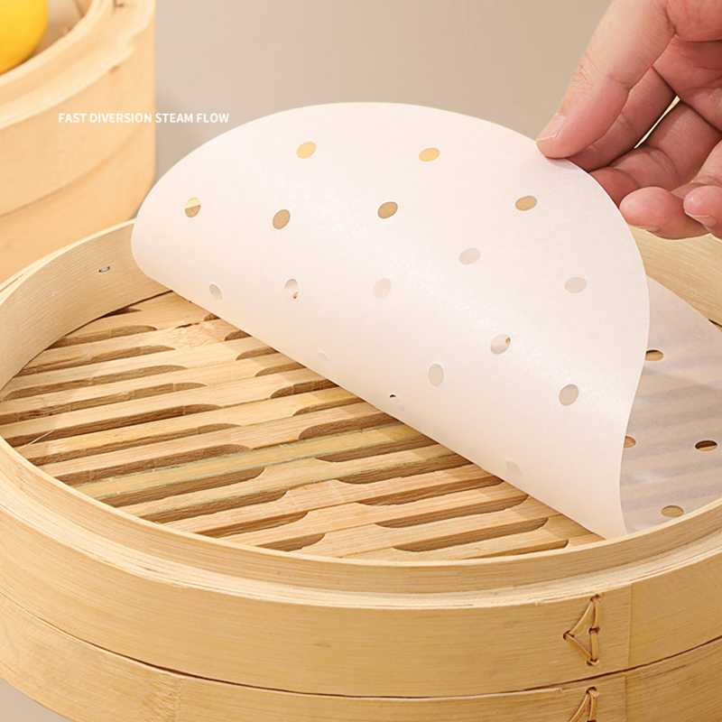 50/100pcs Bamboo Steamer Paper - Steamer Bamboo Set ulasan dan harga