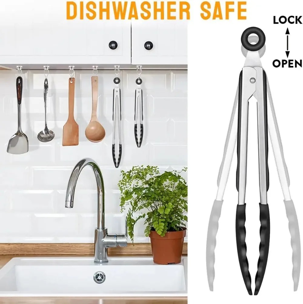 Multi-Size Lock Kitchen Tongs  - Home Cooking Cookbook ulasan dan harga